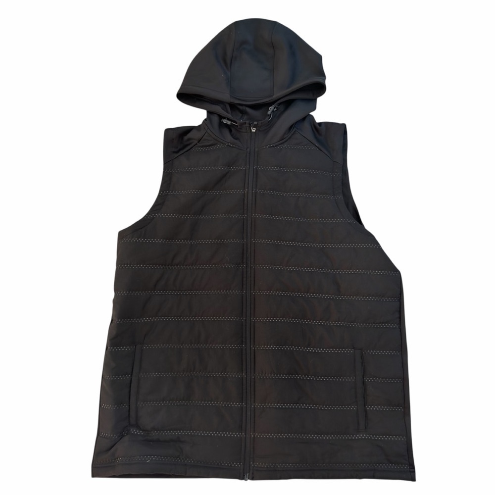 Russell Athletic Mens Black Hooded Vest XL (46-48) Training Fit Zip - Picture 1 of 5